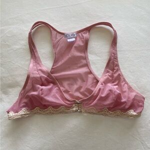 Clo dusty rose pink racer back bralette sz M